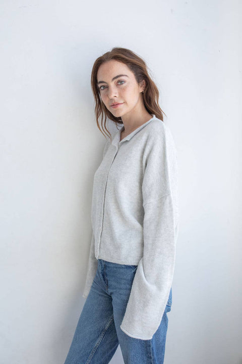 Light Grey Piper Cardigan