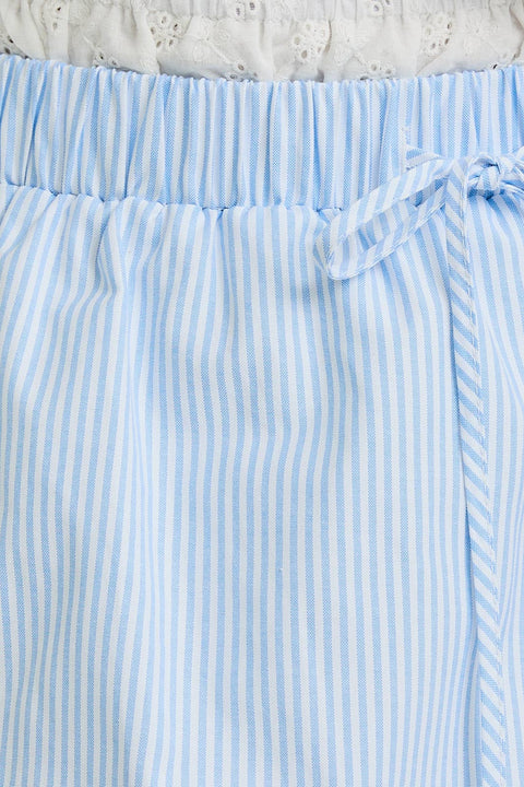 CONTRAST WAIST MINI SKIRT