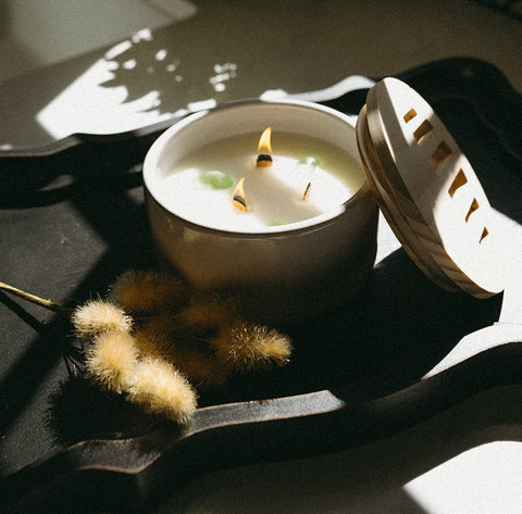 RELAX: White Sage & Palm Leaves Candle