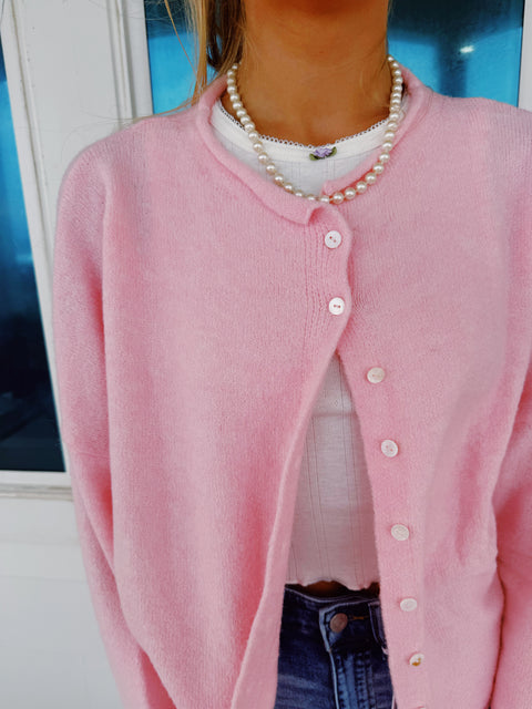 Baby Pink Piper Cardigan