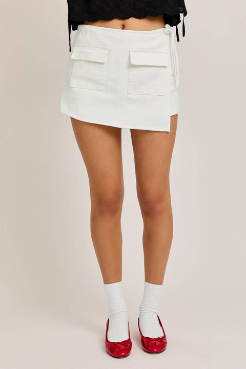 POCKET DETAIL WRAP SHORTS