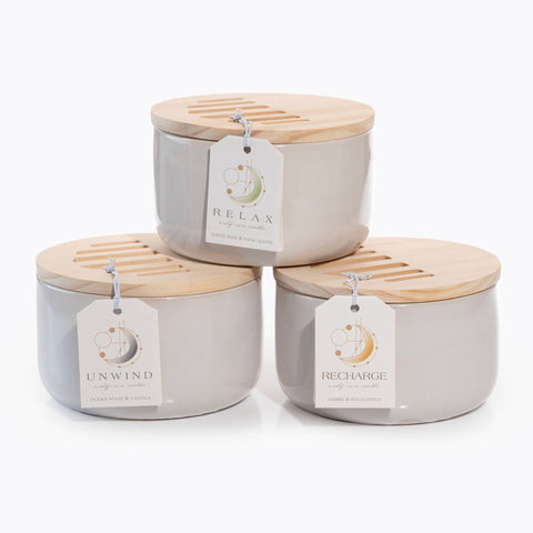 RELAX: White Sage & Palm Leaves Candle