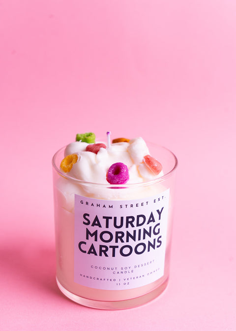 Saturday Morning Cartoons Dessert Candle