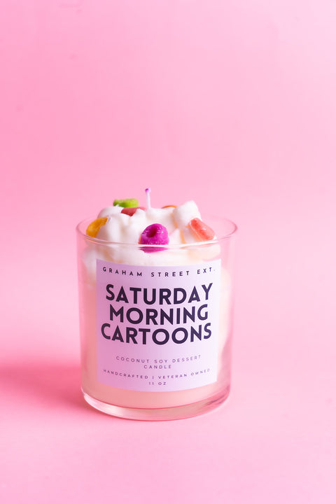 Saturday Morning Cartoons Dessert Candle