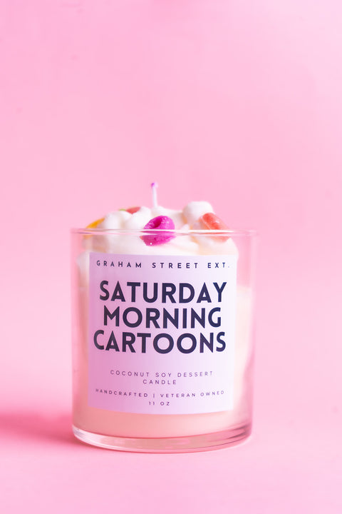 Saturday Morning Cartoons Dessert Candle