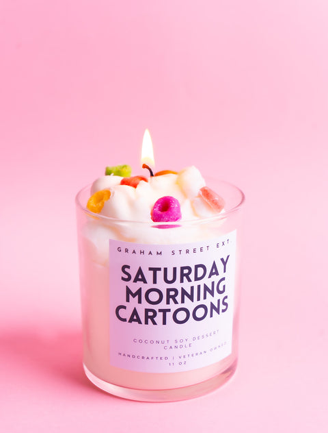 Saturday Morning Cartoons Dessert Candle