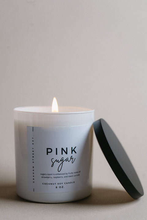 8oz Pink Sugar Coconut Wax Candle