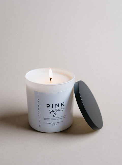 8oz Pink Sugar Coconut Wax Candle