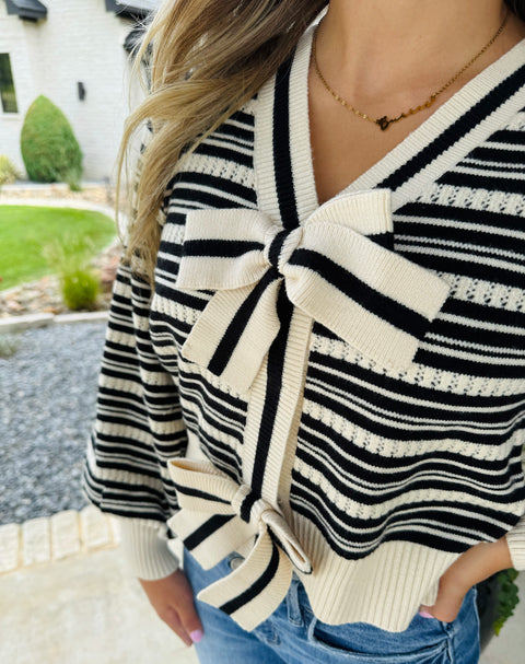 Stripe Knitted Long Sleeve