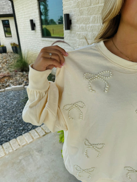 Pearl Bow Long sleeve