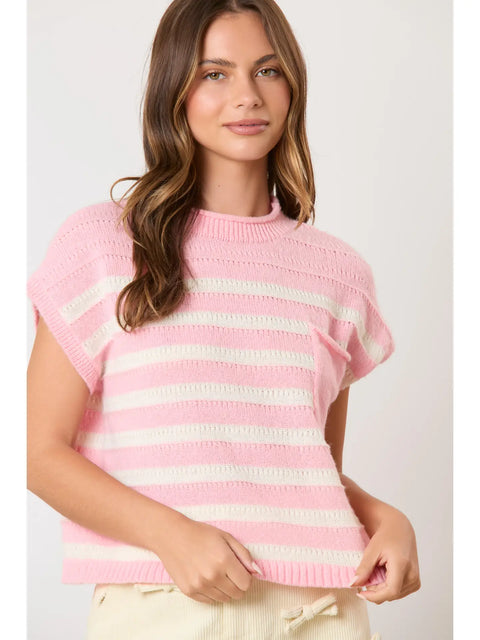 Pink Contrast Sweater